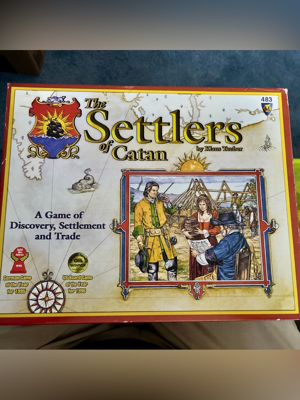 The Settlers of Catan Board Game by Klaus Teuber - Yellow and Red